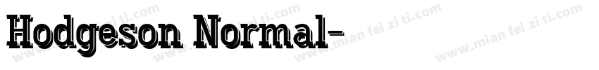 Hodgeson Normal字体转换
